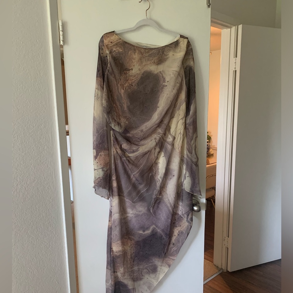 Asos midi dress tie-dyed watercolor